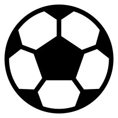 
A filled design icon of football 
