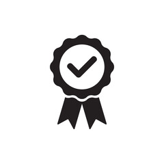 Approval check vector icon