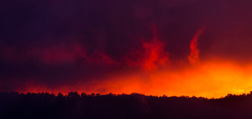 Fototapeta premium Cati Mountain Range from Caro Mountain Range, The Ports Natural Park, Terres de l'Ebre, Tarragona, Catalunya, Spain