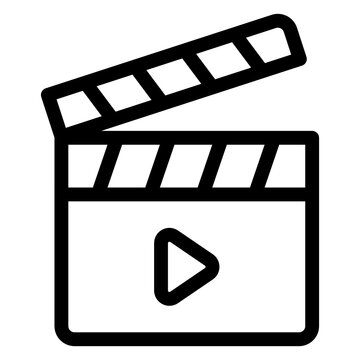 
An icon of clapperboard, filmmaking concept style 
