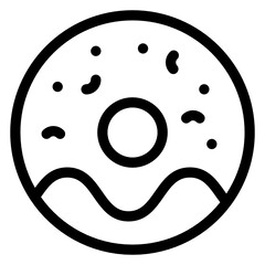 
Chocolate doughnut icon style, confectionery item, 
