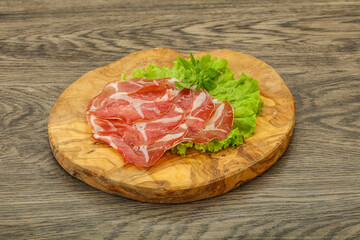 Smoked pork neck slices snack