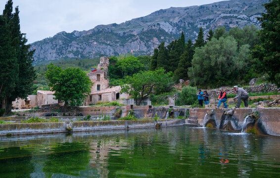 Aigua Natura Fish Hatchery. Toscar Valley, The Ports Natural Park, Terres de l'Ebre, Tarragona, Catalunya, Spain