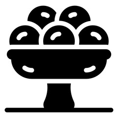 
Glyph icon of dangos tray, editable vector 
