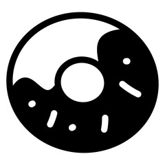 
Chocolate doughnut icon style, confectionery item, 

