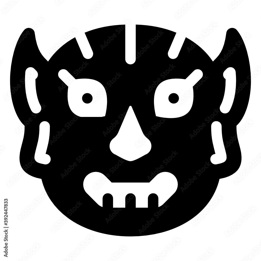 Wall mural trendy editable filled vector of indonesian mask