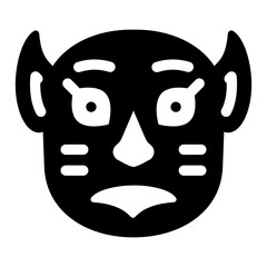 
Trendy editable filled vector of indonesian mask 
