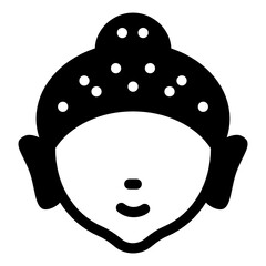 
Indoneisan man wearing beanie cap, editable vector 
