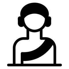 
Icon of monk in modern filled style, religious person
