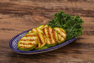 Vegan cuisine Grilled zucchini slices