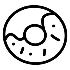 
Chocolate doughnut icon style, confectionery item, 
