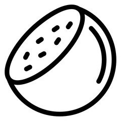 
Glyph icon of passion fruit, organic diet
