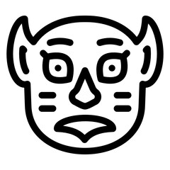 
Trendy editable filled vector of indonesian mask 

