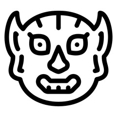 
Trendy editable filled vector of indonesian mask 
