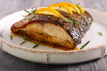 Rosemary and lemon fish fillet