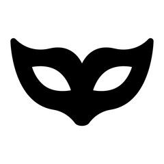 
Eye mask icon in modern filled style, venetian mask 
