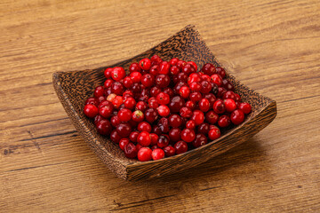 Sweet and tasty cranberry in the bowl