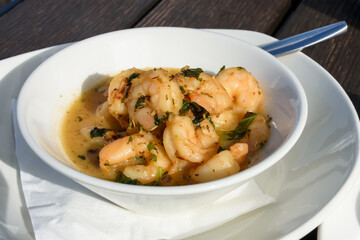 Boardwalk lunch - garlic shrimp taocs