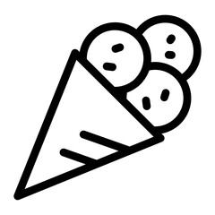 
Ice cream icon in editable style 
