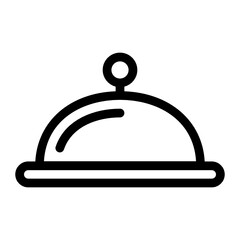 
Cloche, food service glyph icon design
