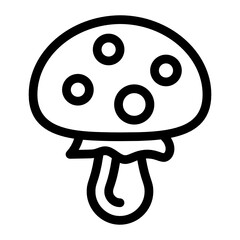 
Mushroom, solid vector in editable style 
