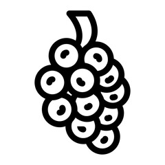 Obraz premium Delicious grapes icon design, natural bunch of berries concept 