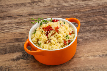 Vegetarian uisine - couscous with vegetables