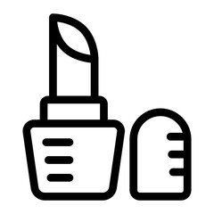 
Ladies lipstick vector in solid style 
