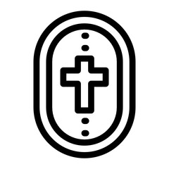 
Catholic cross, editable glyph icon
