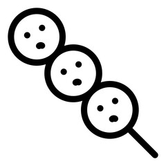 
Chinese dango icon in modern filled style 
