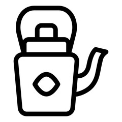 Obraz premium A hot and cold thermos percolator, solid icon 