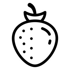 
Strawberry vector, sweet and healthy fruit icon
