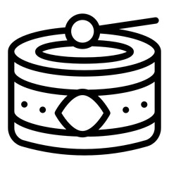 
A vintage chinese bell, solid icon
