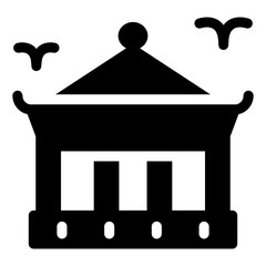 
Chinese landmark vector, editable glyph icon 
