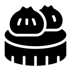 
Mochi, a delicious food icon in glyph style.
