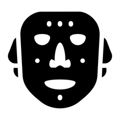 
Horror mask vector in modern filled style 
