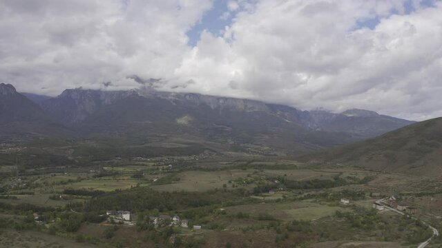 Aerial, SH23 Towards Fierza And Valbone Valley, Albania