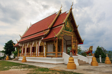 Vihara in a temple in the north of Thailand