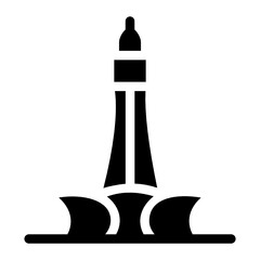 
A trendy design of minar e pakistan icon, lahore monument 
