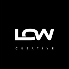 LOW Letter Initial Logo Design Template Vector Illustration