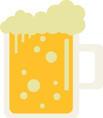 vector beer mugs with foam