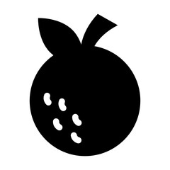 
A fresh fruit icon in solid design, orange vector 
