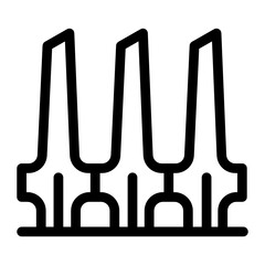 
A shopping center icon in filled style, centaurus mall 
