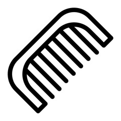 
Detangling hair comb in solid vector design 
