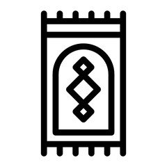 
A prayer mat icon in filled design 
