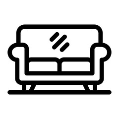 
Trendy style of lounge sofa icon, home interior design 
