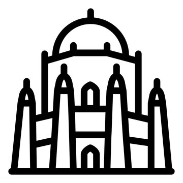 recommend clip art: 
                    A glyph design icon of badshahi mosque 
                    