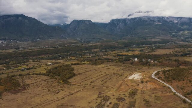 Aerial, SH23 Towards Fierza And Valbone Valley, Albania