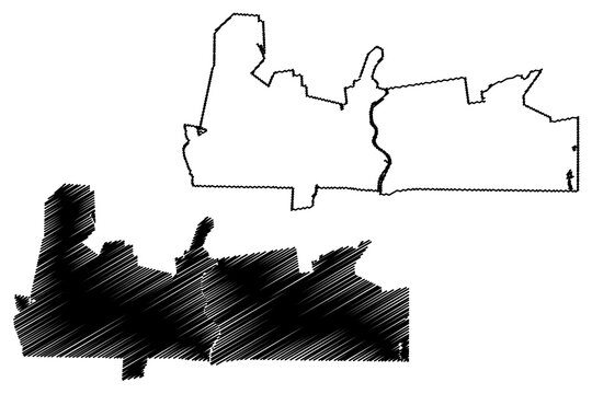 Hampden County, Commonwealth Of Massachusetts (U.S. County, United States Of America, USA, U.S., US) Map Vector Illustration, Scribble Sketch Hampden Map