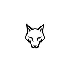 Fototapeta na wymiar wolf head isolated on white